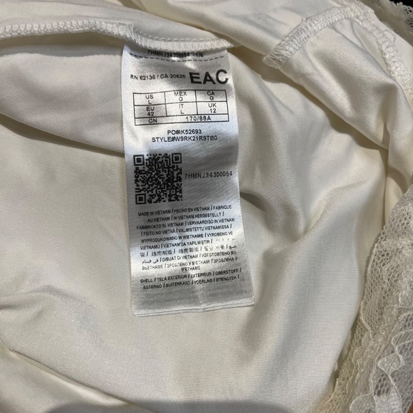 Guess White Lace Long Sleeve Bodycon Dress Size L - Picture 16 of 16